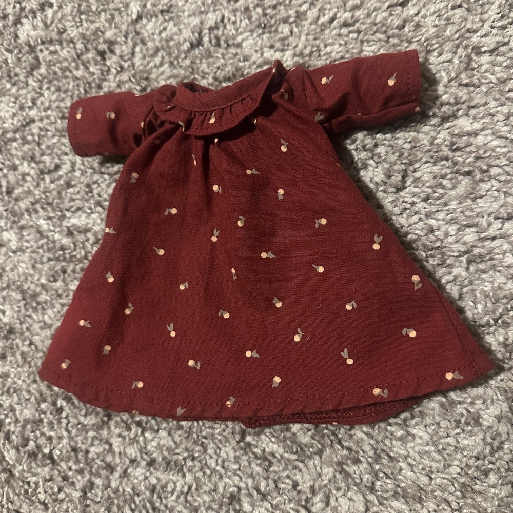 Hazel Village Burgundy Doll Dress
